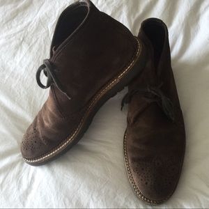 Louis Vuitton suede brogues boots